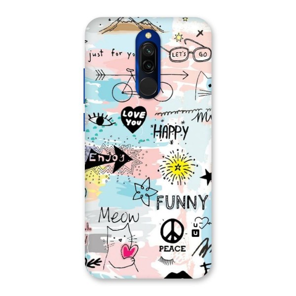 Peace And Funny Back Case for Redmi 8