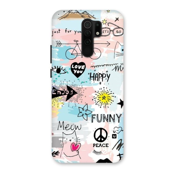 Peace And Funny Back Case for Redmi 9 Prime