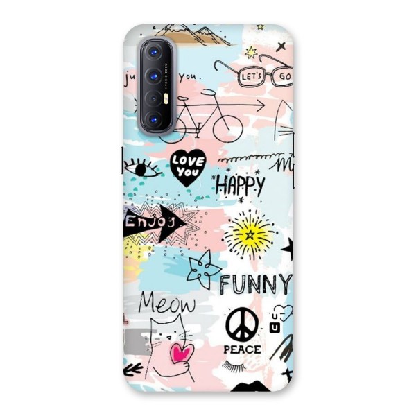 Peace And Funny Back Case for Reno3 Pro