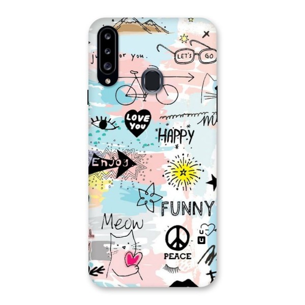 Peace And Funny Back Case for Samsung Galaxy A20s