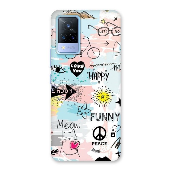 Peace And Funny Back Case for Vivo V21 5G