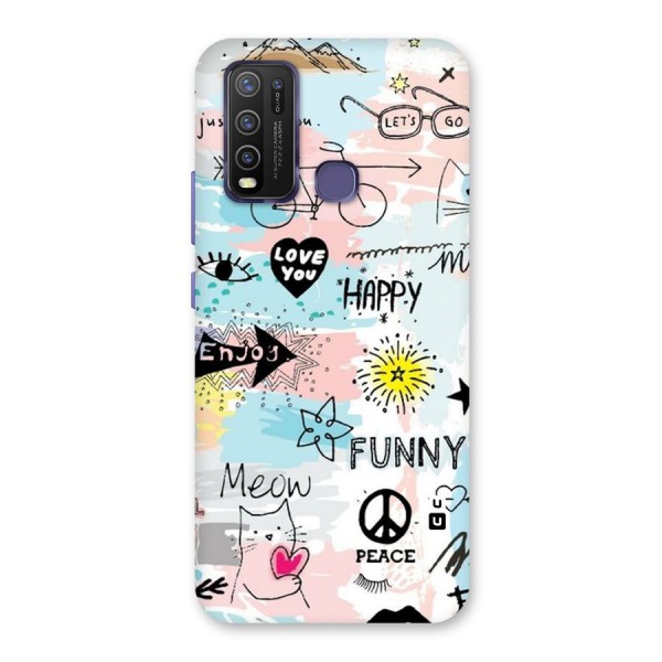 Peace And Funny Back Case for Vivo Y30