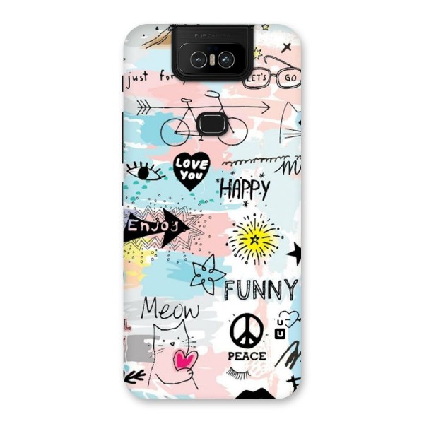 Peace And Funny Back Case for Zenfone 6z