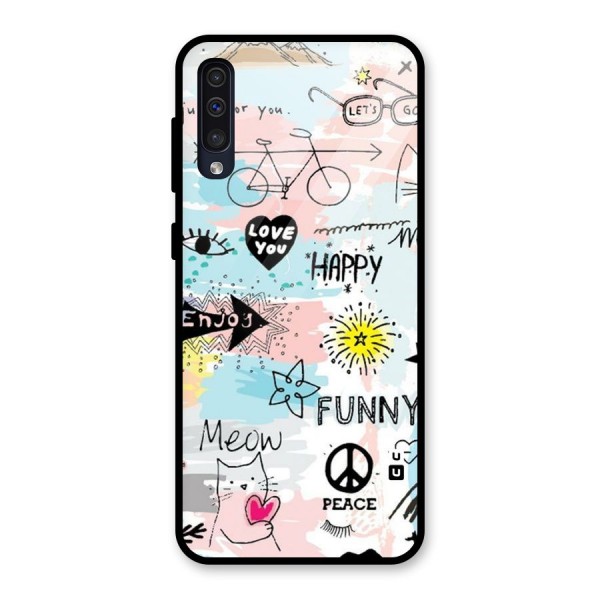 Peace And Funny Glass Back Case for Galaxy A50s