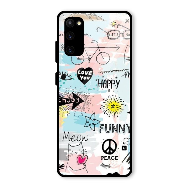 Peace And Funny Glass Back Case for Galaxy S20 FE 5G