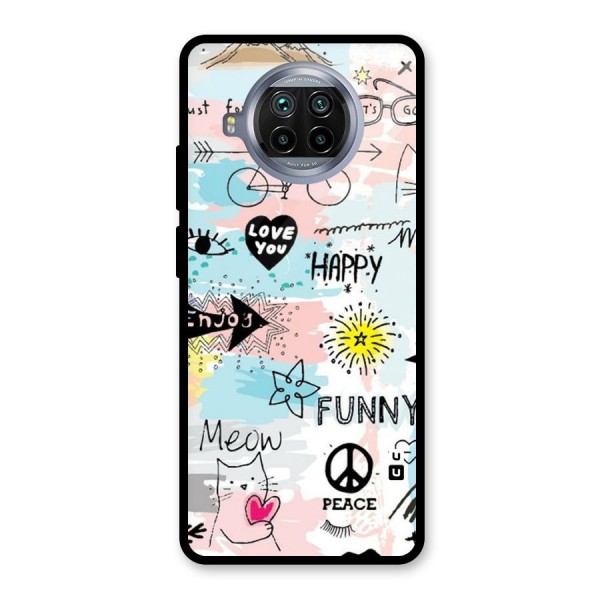 Peace And Funny Glass Back Case for Mi 10i