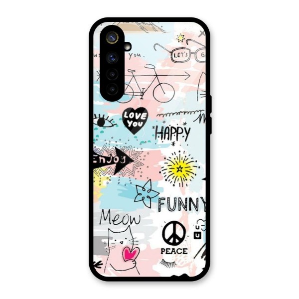 Peace And Funny Glass Back Case for Realme 6