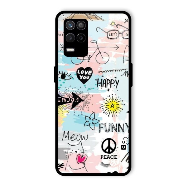 Peace And Funny Glass Back Case for Realme 9 5G
