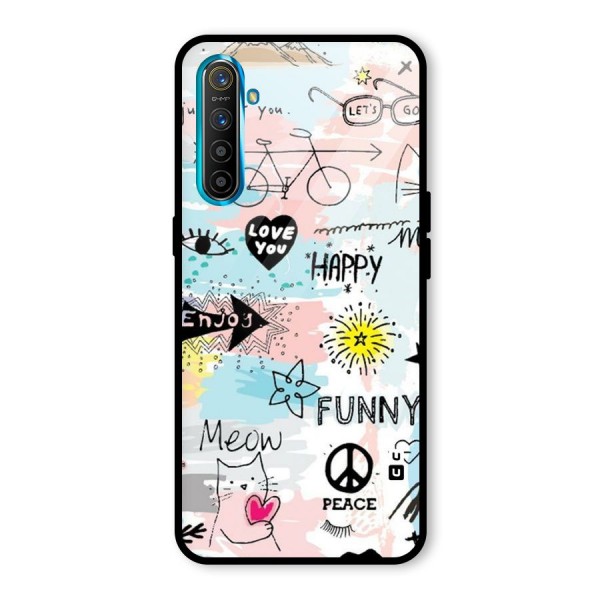 Peace And Funny Glass Back Case for Realme XT