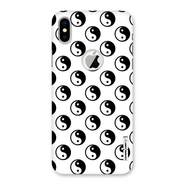 Peace Balls Back Case for iPhone XS Logo Cut