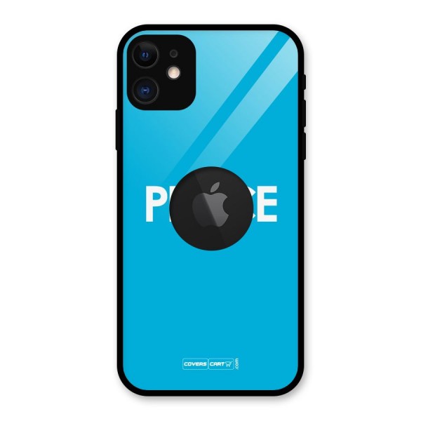 Peace Glass Back Case for iPhone 11 Logo Cut