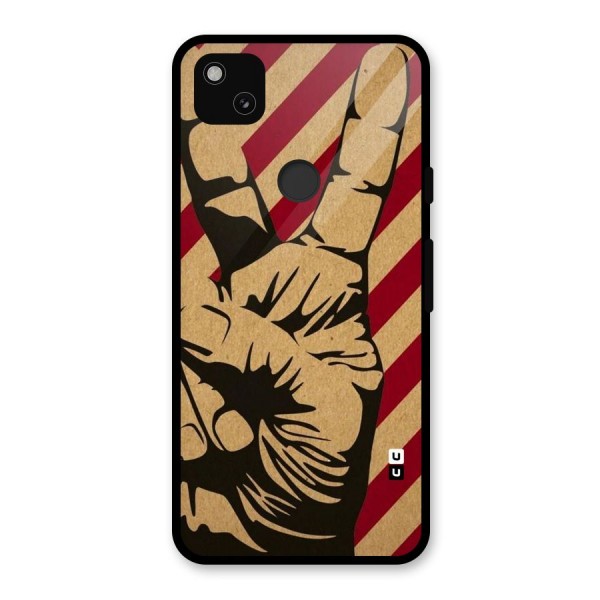 Peace Stripes Glass Back Case for Google Pixel 4a