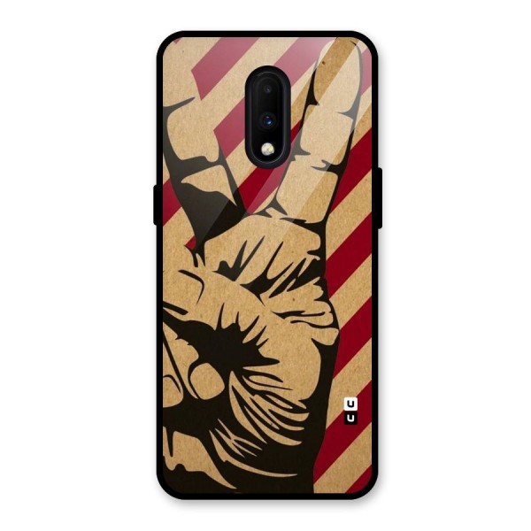 Peace Stripes Glass Back Case for OnePlus 7