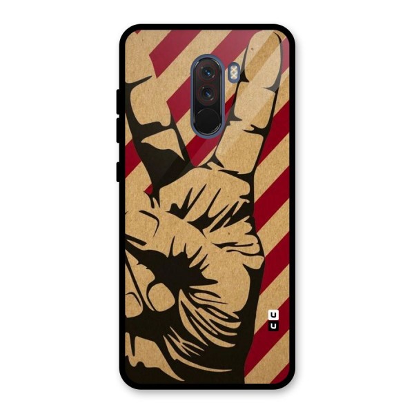 Peace Stripes Glass Back Case for Poco F1