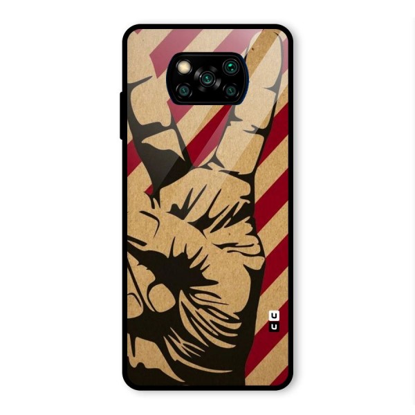 Peace Stripes Glass Back Case for Poco X3 Pro