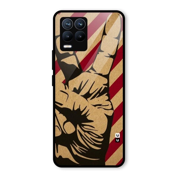 Peace Stripes Glass Back Case for Realme 8 Pro