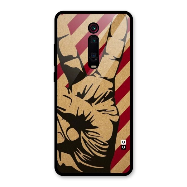 Peace Stripes Glass Back Case for Redmi K20 Pro