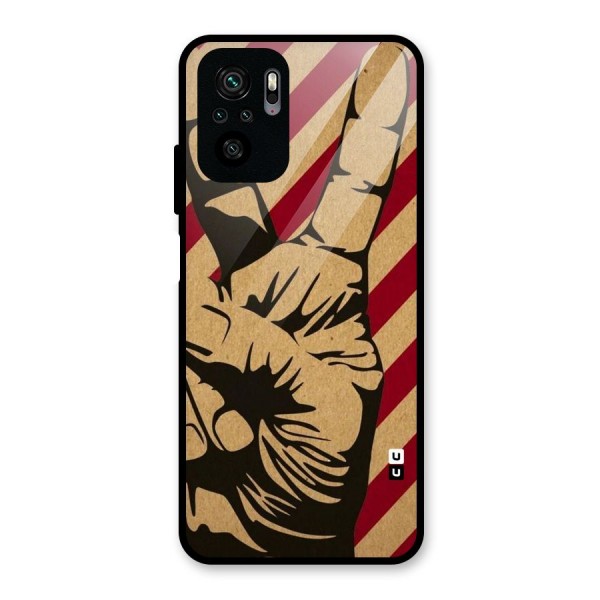 Peace Stripes Glass Back Case for Redmi Note 10