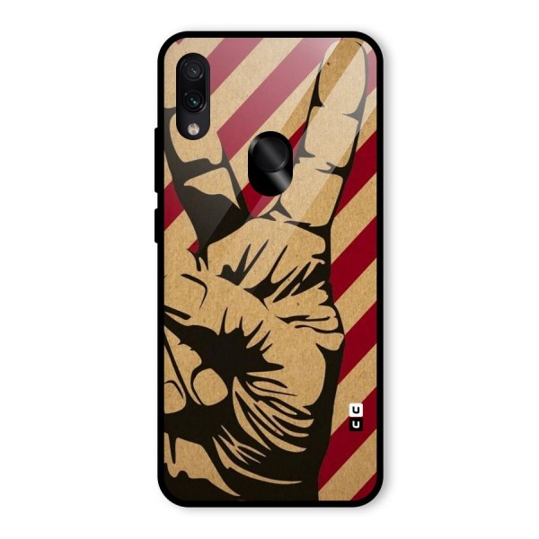 Peace Stripes Glass Back Case for Redmi Note 7