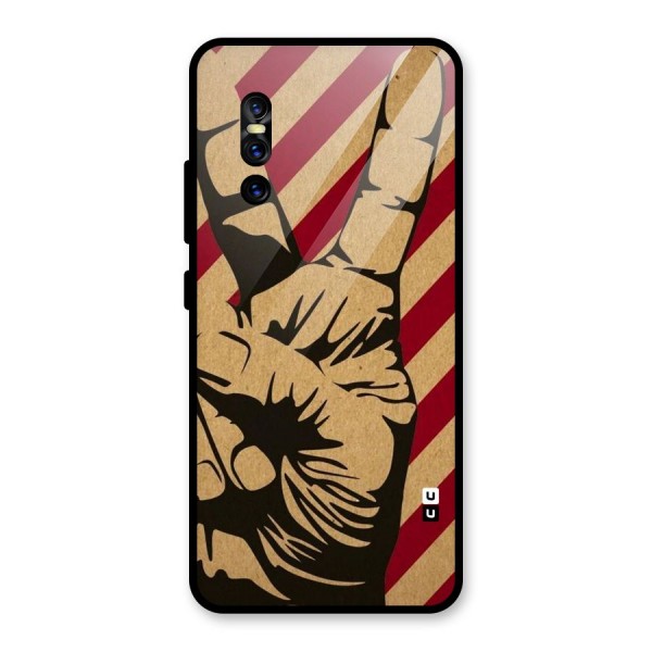 Peace Stripes Glass Back Case for Vivo V15 Pro