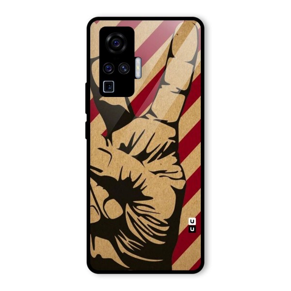 Peace Stripes Glass Back Case for Vivo X50 Pro