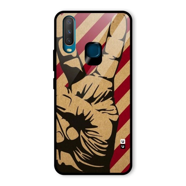 Peace Stripes Glass Back Case for Vivo Y15