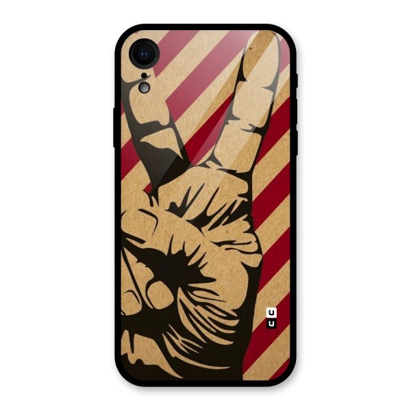 Peace Stripes Glass Back Case for XR