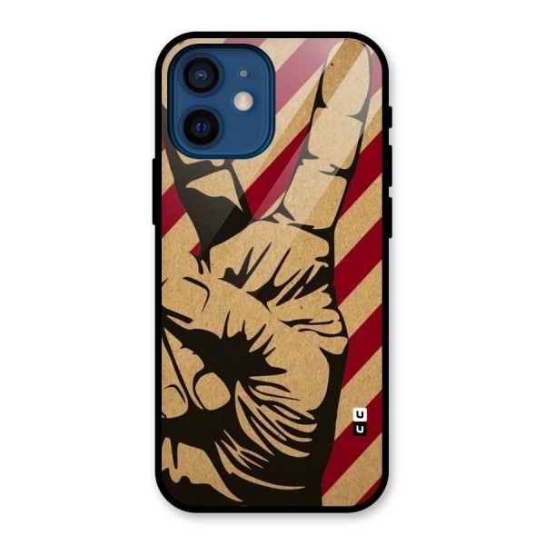 Peace Stripes Glass Back Case for iPhone 12 Mini