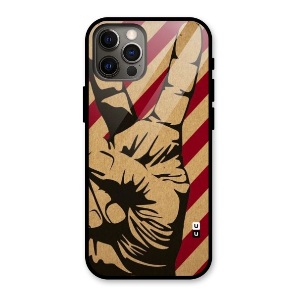 Peace Stripes Glass Back Case for iPhone 12 Pro