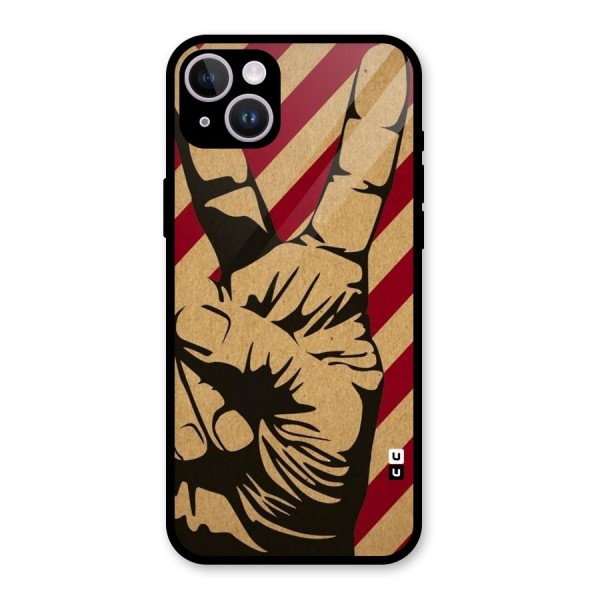 Peace Stripes Glass Back Case for iPhone 14 Plus