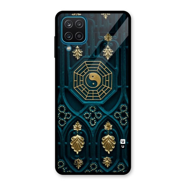 Peace Web Design Glass Back Case for Galaxy A12