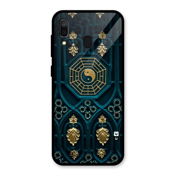 Peace Web Design Glass Back Case for Galaxy A30