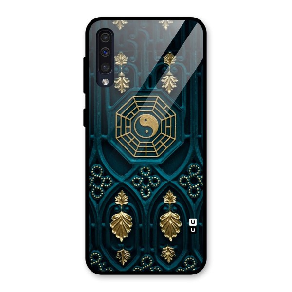 Peace Web Design Glass Back Case for Galaxy A50s