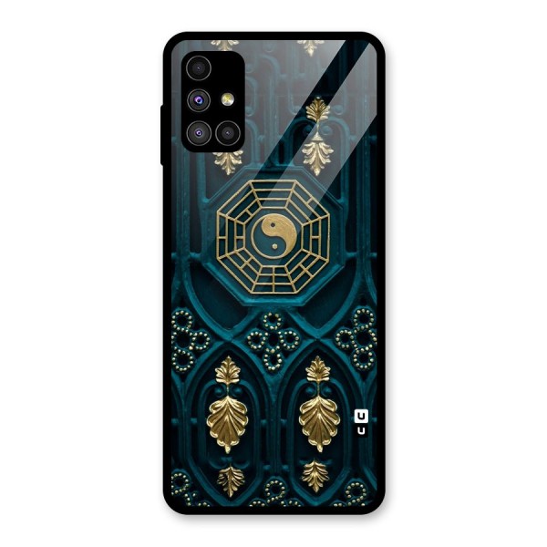 Peace Web Design Glass Back Case for Galaxy M51