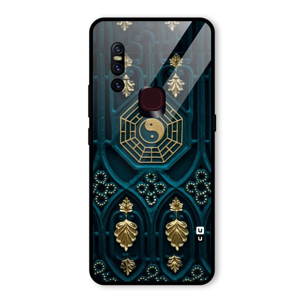 Peace Web Design Glass Back Case for Vivo V15