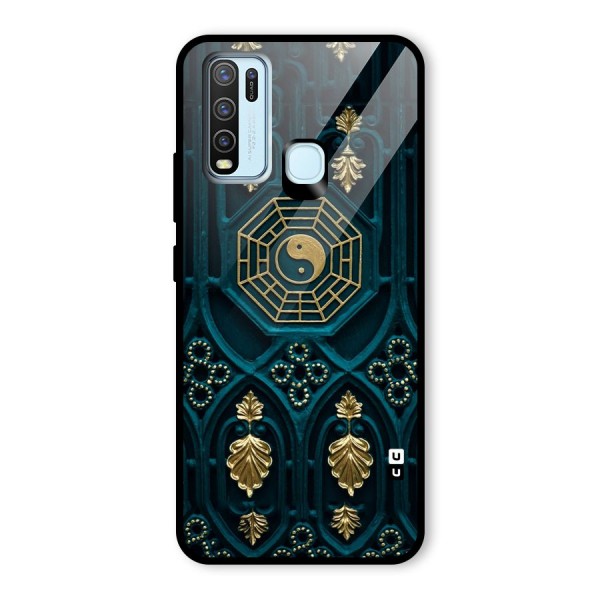 Peace Web Design Glass Back Case for Vivo Y30