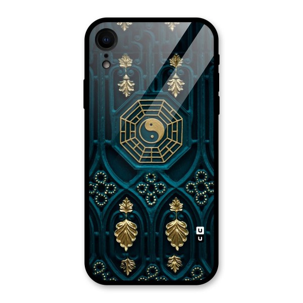 Peace Web Design Glass Back Case for XR