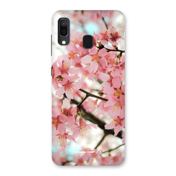 Peach Floral Back Case for Galaxy A20