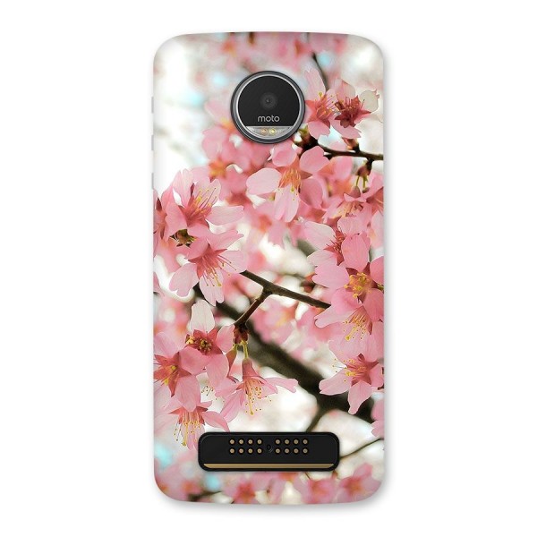 Peach Floral Back Case for Moto Z Play