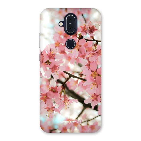 Peach Floral Back Case for Nokia 8.1