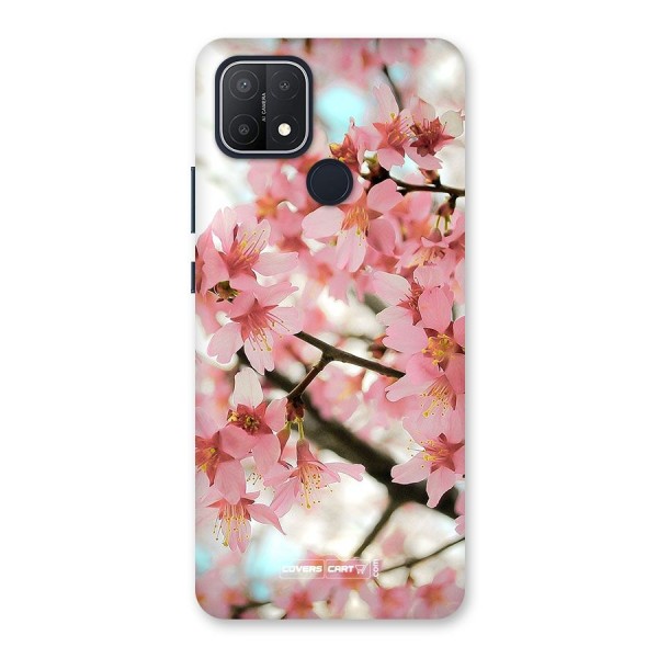 Peach Floral Back Case for Oppo A15