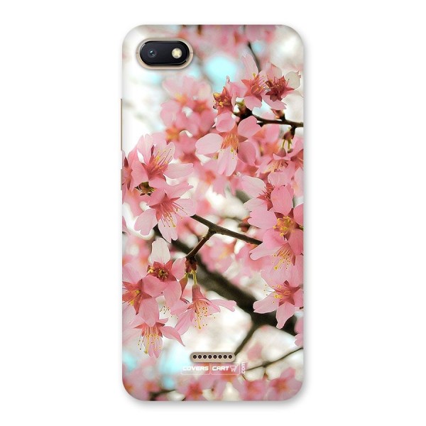 Peach Floral Back Case for Redmi 6A