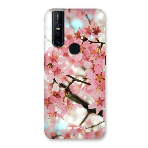 Peach Floral Back Case for Vivo V15