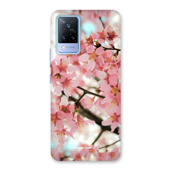 Peach Floral Back Case for Vivo V21 5G