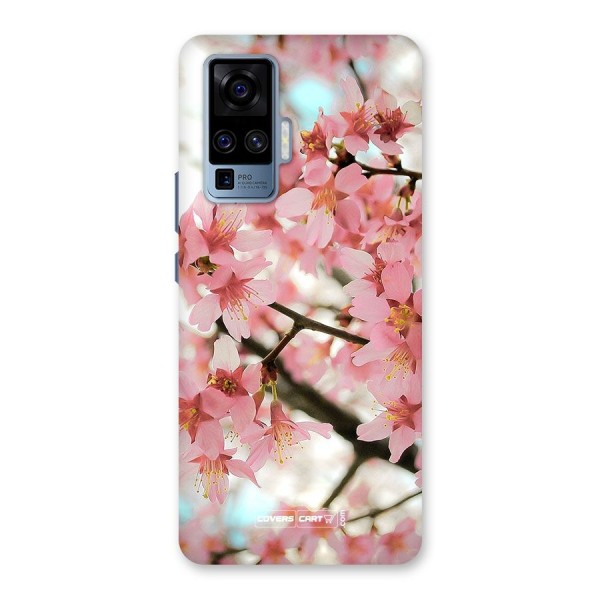 Peach Floral Back Case for Vivo X50 Pro