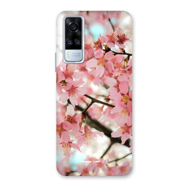 Peach Floral Back Case for Vivo Y51A