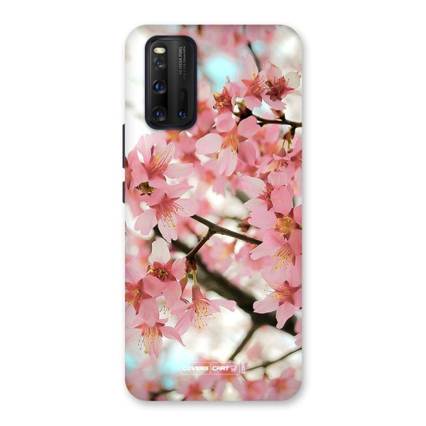 Peach Floral Back Case for Vivo iQOO 3