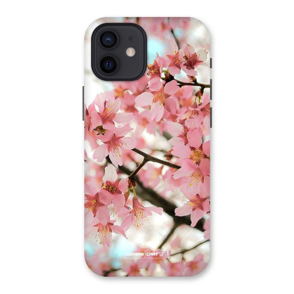 Peach Floral Back Case for iPhone 12