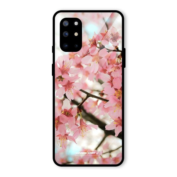 Peach Floral Glass Back Case for OnePlus 8T