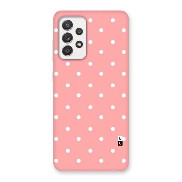 Peach Polka Pattern Back Case for Galaxy A52